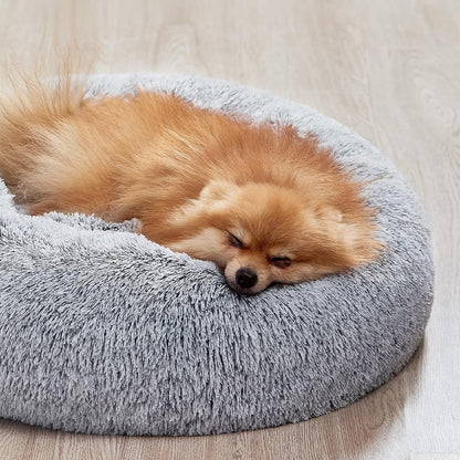 Donut-Shaped Plush Pet Bed