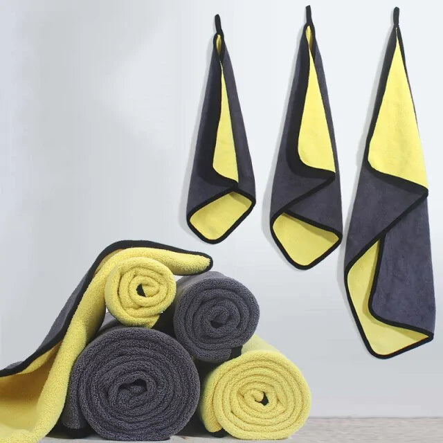 Grey and Yellow Pet Bath Towels